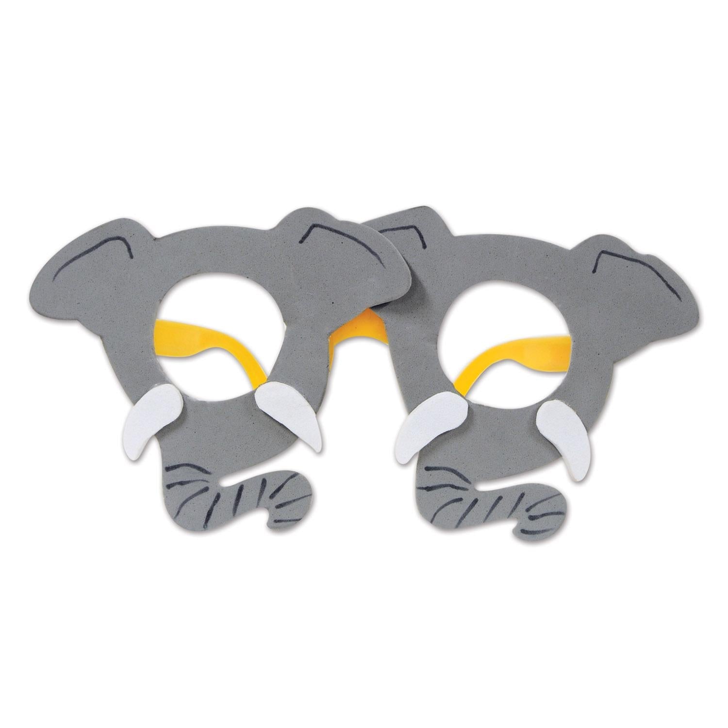 12 Pack Beistle Elephant Glasses - Fun Animal Themed Drinking Cups for Kids Birthday Parties, Baby Showers & Themed Events