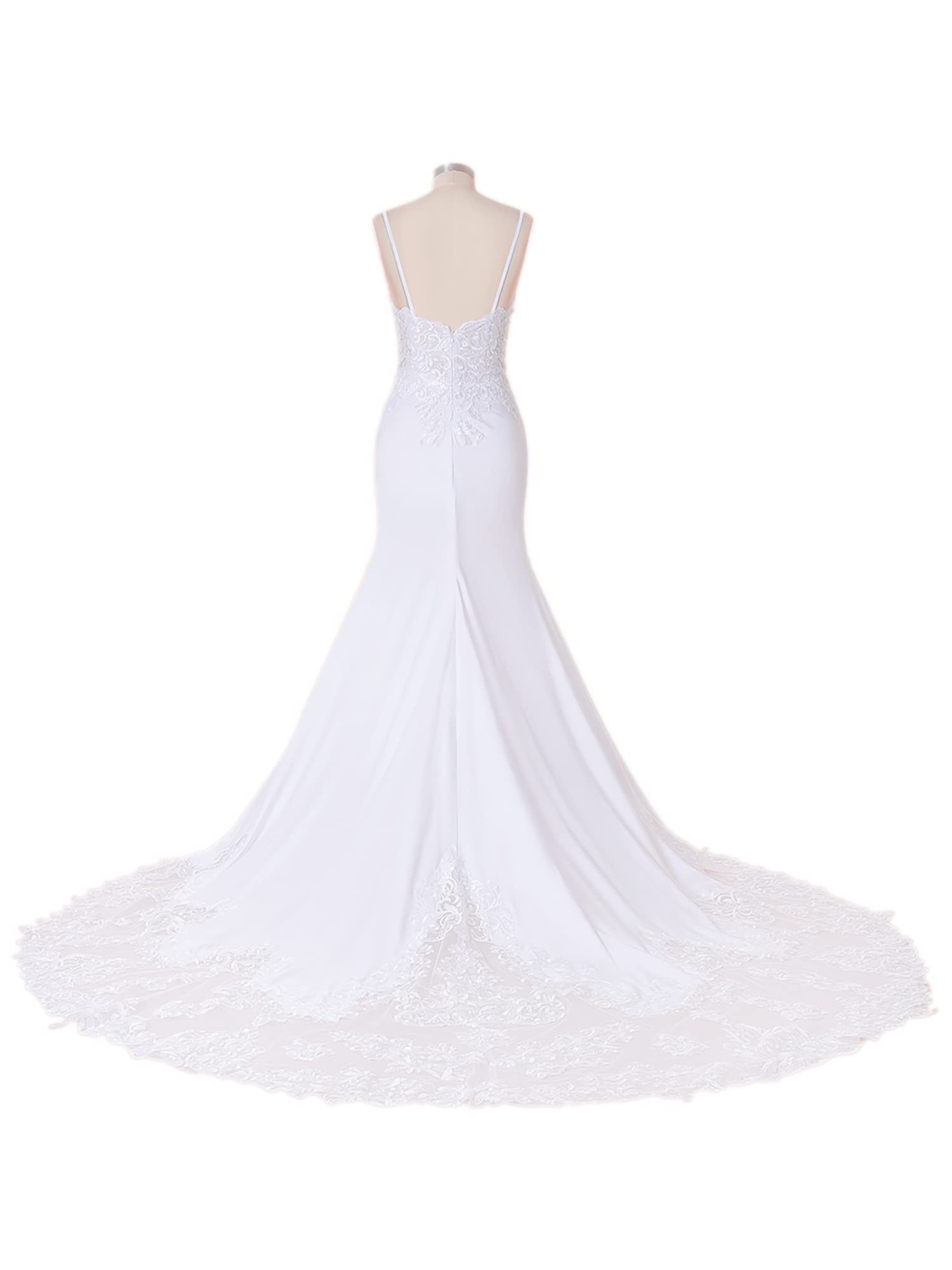 Elegant 2022 Lace Appliques Chiffon Wedding Dress for Bride - Long Sleeves Beach Wedding Gown | Perfect for Beach Ceremonies, Outdoor Weddings & Romantic Photos