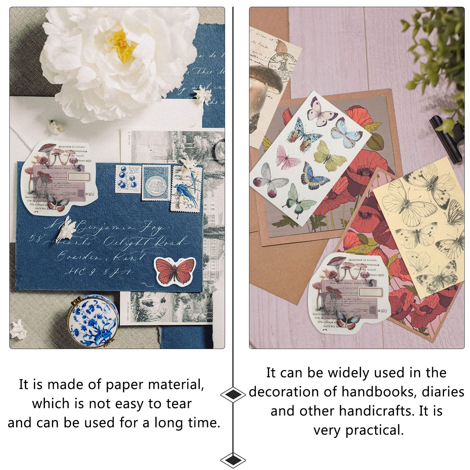 NUOBESTY 2 Sets DIY Handmade Alphabet Stickers - Nature Themed Journal Scrapbook Decorative Letters for Creative Projects, Perfect for Bullet Journals, Planners, and Scrapbooking