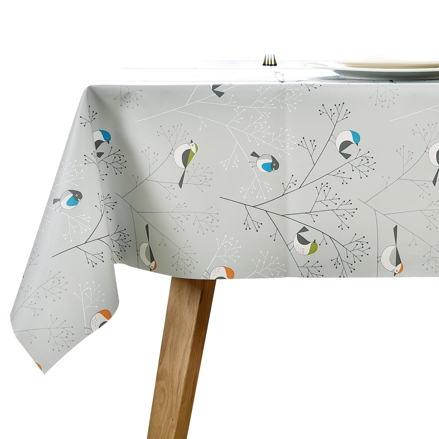 LOHASCASA Heavy Duty Waterproof PVC Tablecloth - Wipeable, Stainproof & Spillproof Vinyl Oilcloth (54 x 108 Inch, 9 ft) for Farmhouse, Thanksgiving Banquet, BBQ, Outdoor Dining & Kitchen Use