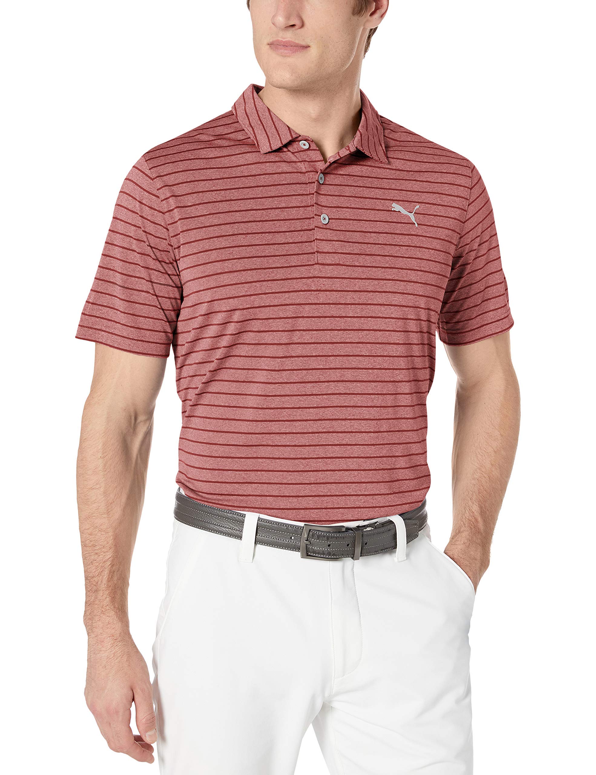 PUMA Men's Golf Polo Shirt - 2019 Rotation Stripe for Sports & Casual Wear