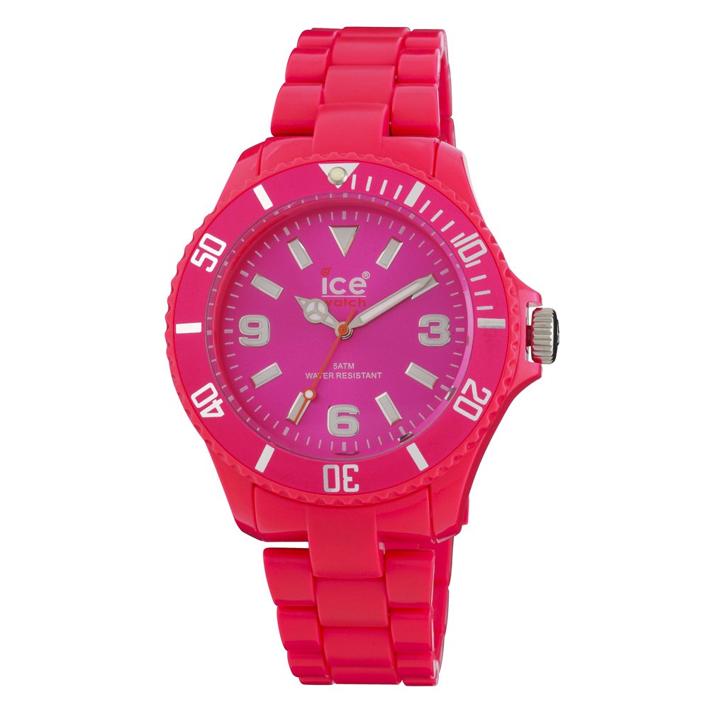 Ice-Watch Women's CF.PK.B.P.10 Classic Fluo Pink Polycarbonate Watch - Stylish Waterproof Wristwatch for Everyday Wear, Sports & Fashion Accessories
