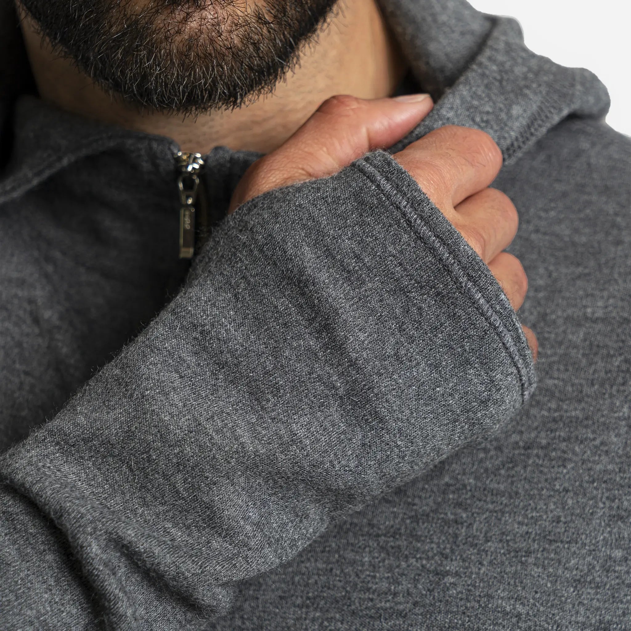 Men's Alpaca Wool Hoodie Jacket - 420 Midweight Full Zip Fleece Pullover for Outdoor Hiking & Winter Travel