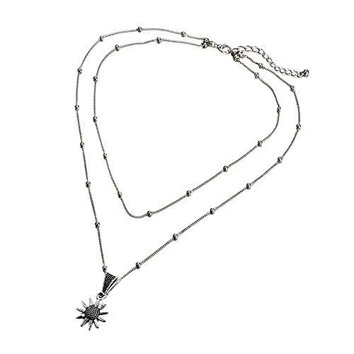 Elegant Women's Necklace Chain - Gold/Silver Collarbone Pendant Jewelry for Casual & Formal Outfits - Perfect Gift for Her - One Size (JK28) - Ideal for Date Nights, Office Wear & Special Occasions