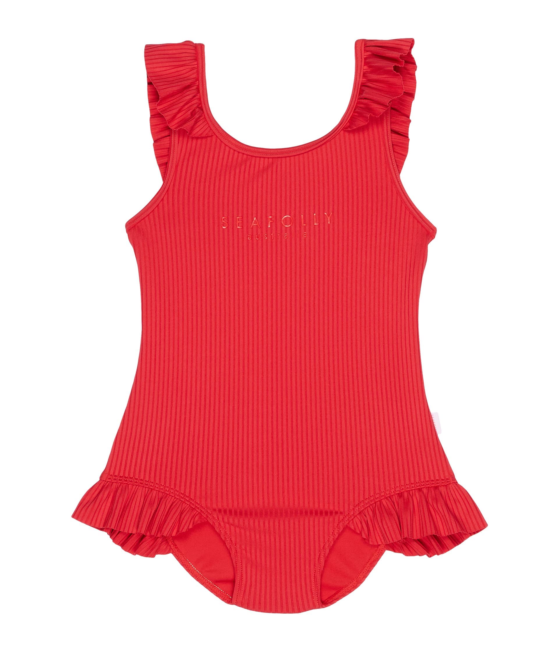 Seafolly Baby Girl's Summer Essentials Ruffle One-Piece Swimsuit for Infant Toddler & Little Kids - Beach Pool Party Vacation Outfit