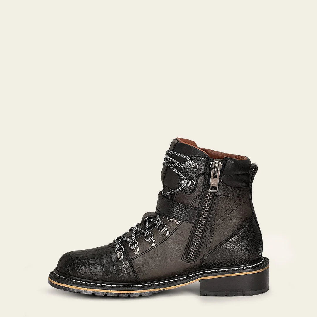 Men's Cuadra Black Casual Fashion Caiman Ankle Boots - Stylish & Comfortable for Everyday Wear, Work & Outdoor Activities