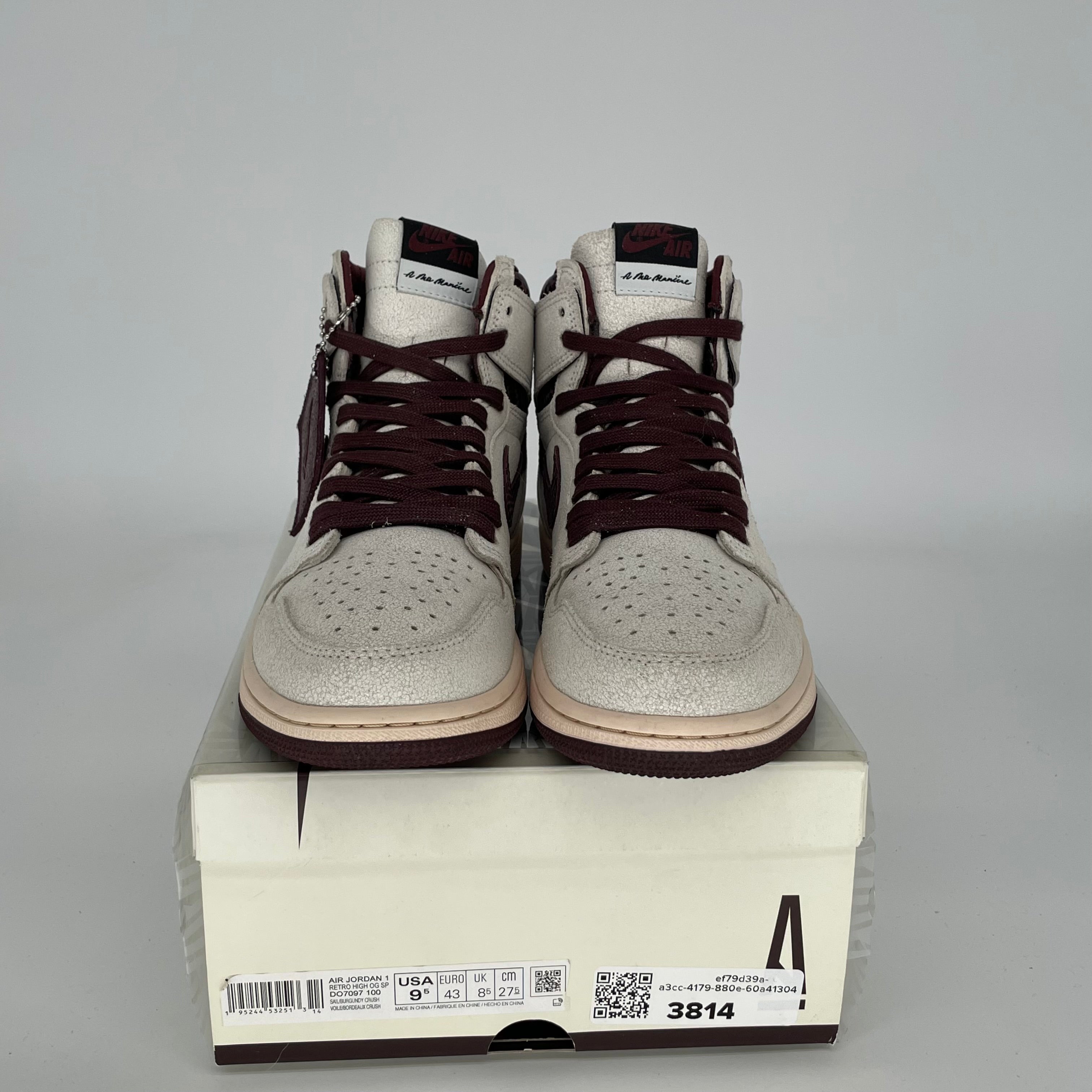 AIR JORDAN 1 Retro High OG A Ma Maniére Men's Basketball Shoes - Size 9.5 (DO7097-100) - Authentic Sneakers for Streetwear, Basketball & Casual Fashion