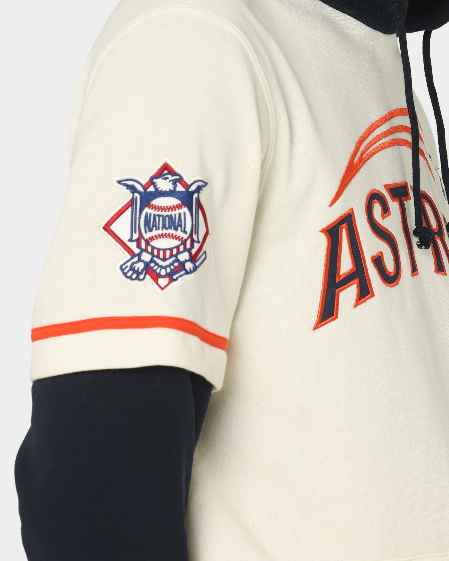 47 Brand Houston Astros Shortstop Hoodie Cream - MLB Officially Licensed Baseball Hooded Sweatshirt for Men & Women - Perfect for Game Day, Casual Wear & Sports Fans