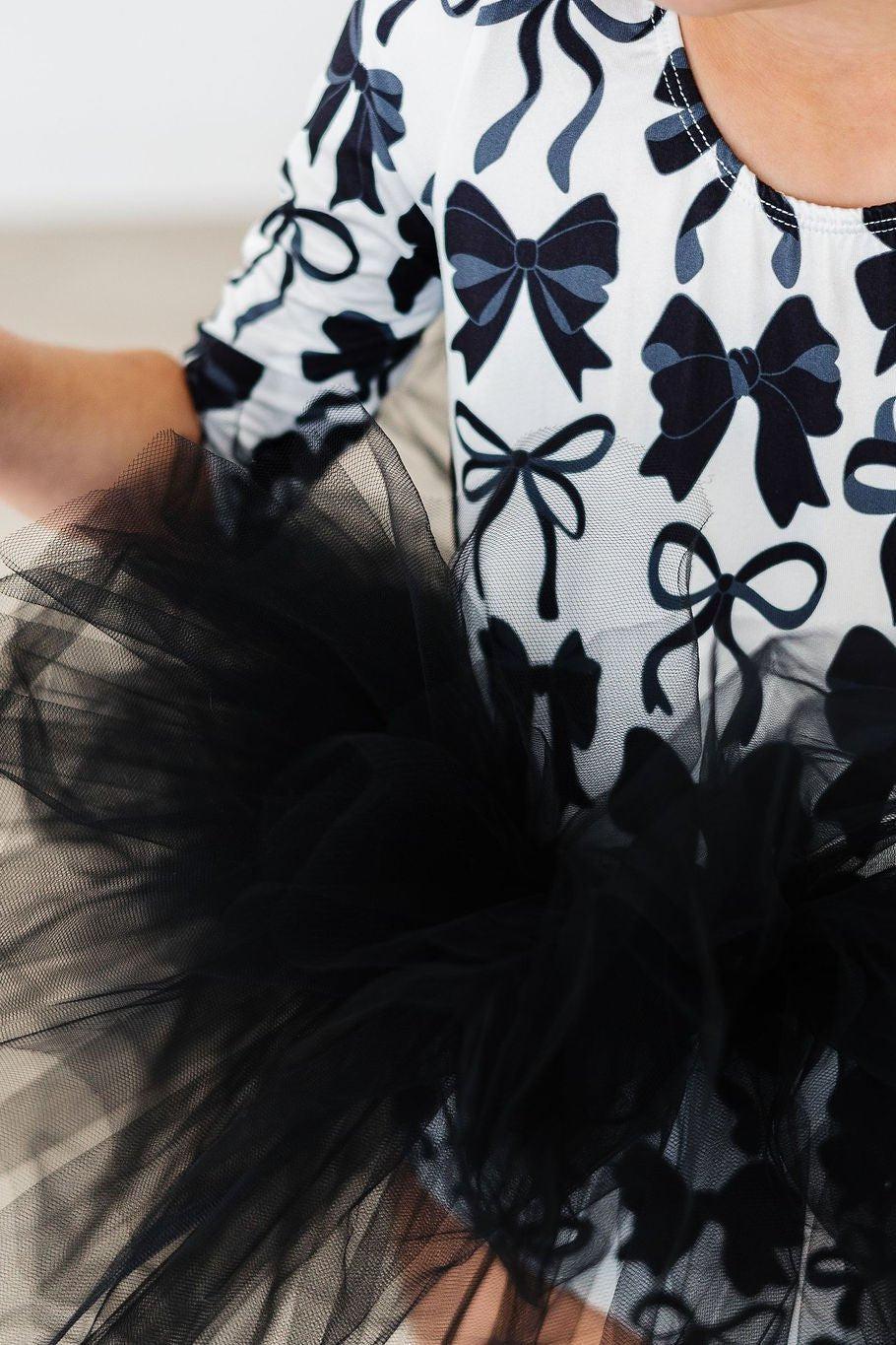Perfectly Tied 3/4 Sleeve Ballet Tutu Leotard for Girls - Dance Costume for Recitals, Performances & Ballet Practice