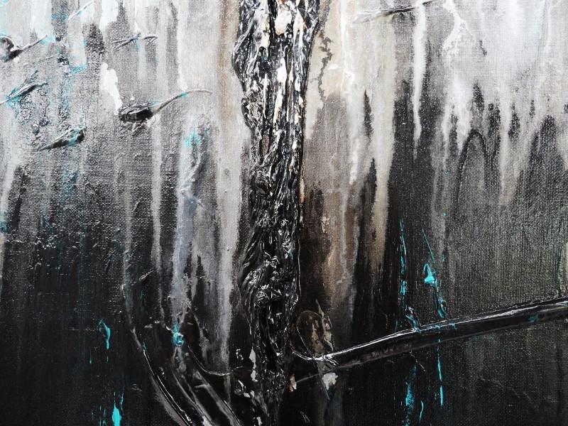 Jaded Beauty 160cm x 100cm Black Abstract Canvas Wall Art - Modern Home Decor for Living Room, Bedroom & Office