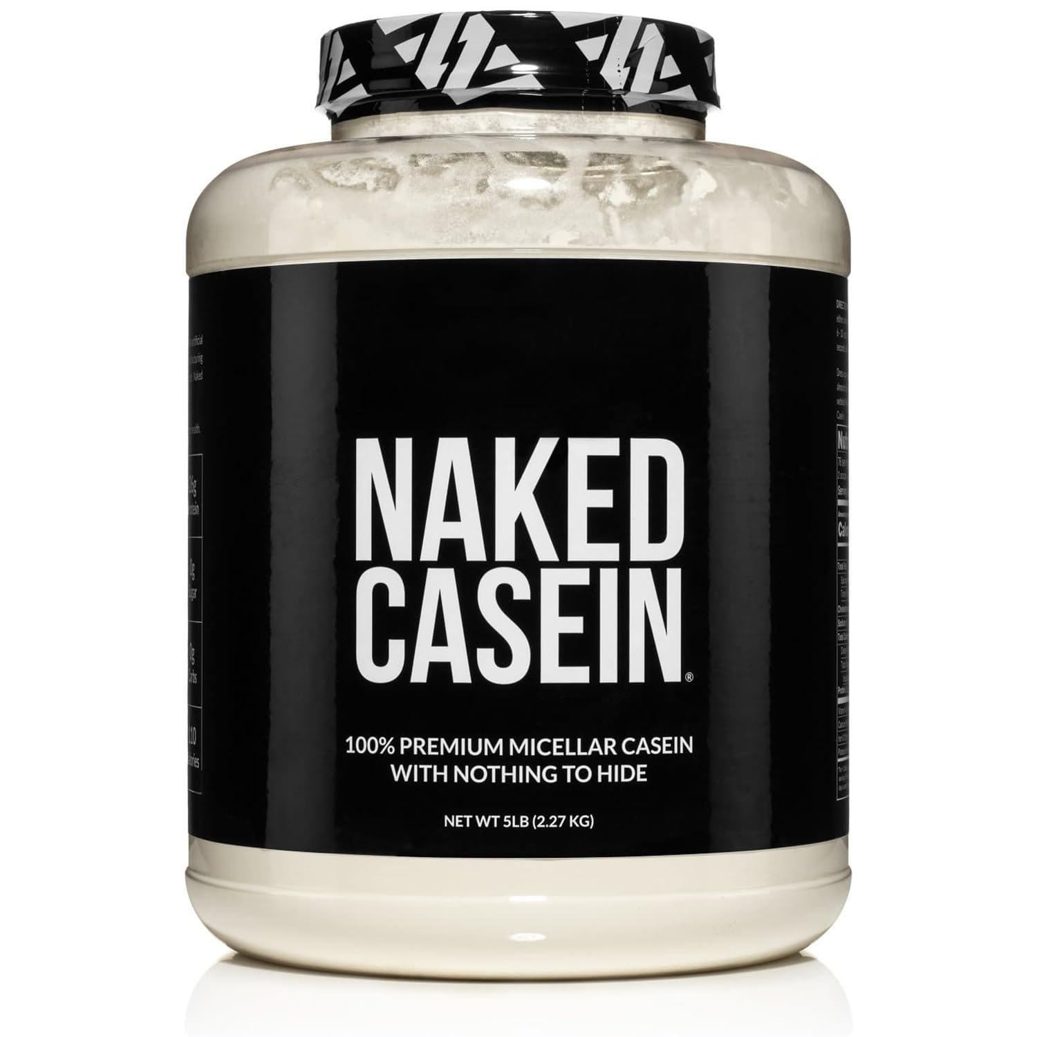 Naked Casein - 5Lb Micellar Casein Protein Powder for Muscle Growth & Recovery | GMO-Free, Gluten-Free, Soy-Free, Preservative-Free | 76 Servings | Ideal for Post-Workout, Bedtime & Meal Replacement