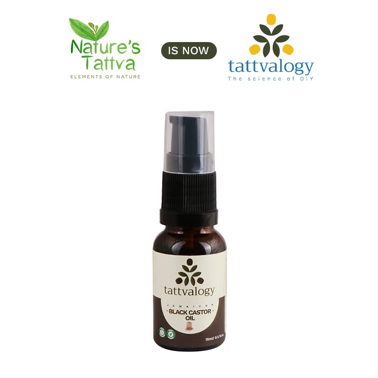 Tattvalogy Pure Black Castor Oil - Cold Pressed Kalonji Oil (Nigella Sativa) | 100% Pure Virgin Grade Hair Growth & Skin Care Treatment | Chemical-Free Natural Remedy in Glass Bottle (15ml) | Perfect for Hair Strengthening, Scalp Nourishment & Moisturizing Dry Skin