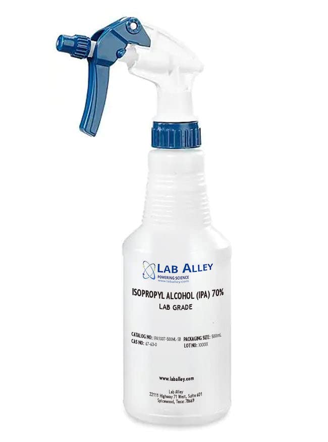 70% Isopropyl Alcohol Lab Grade - 6 Pack of 500mL Spray Bottles for Cleaning, Disinfecting & First Aid | Medical, Home & Office Use