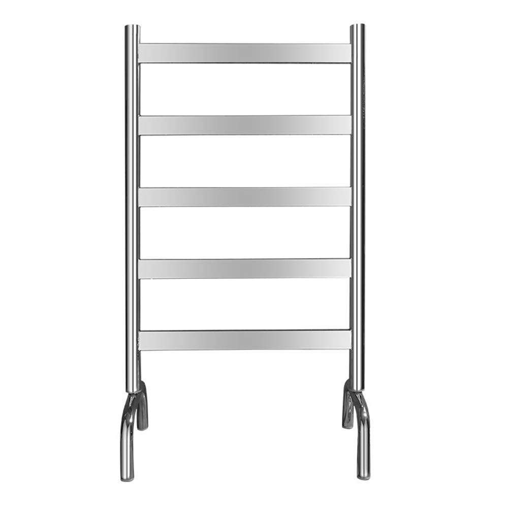 Electric Heated Towel Warmer Rack - Stainless Steel Freestanding Bathroom Towel Heater for Spa, Balcony & Outdoor Use - Curved Bar Design for Quick Drying & Warm Towels