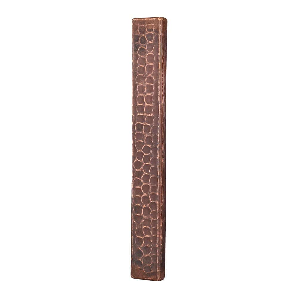 Premier Hammered Copper Tile 1x8 Inches (8-Pack) - Handcrafted Copper Wall & Backsplash Decor for Kitchen, Bathroom, and Fireplace