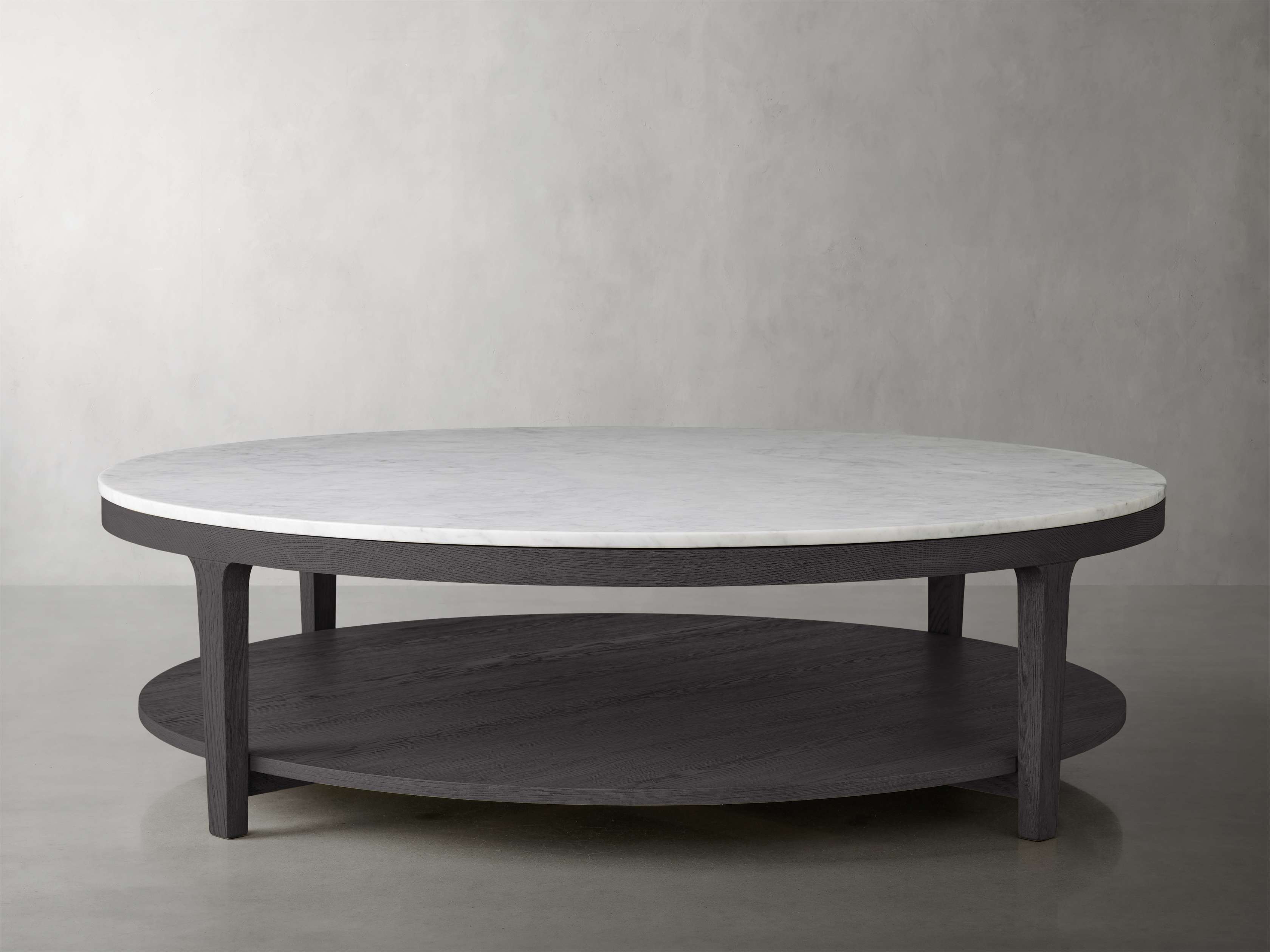 Modern Round Coffee Table - Solid Wood Living Room Furniture for Home Decor - Perfect for Small Spaces, Apartments & Cozy Gatherings