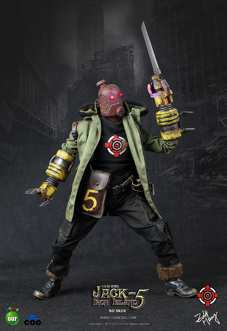 1/6 Scale Coo Model SK04 Iron Island Jack 5 Bucket Action Figure - Collectible Military Soldier Model for Display & Diorama Scenes