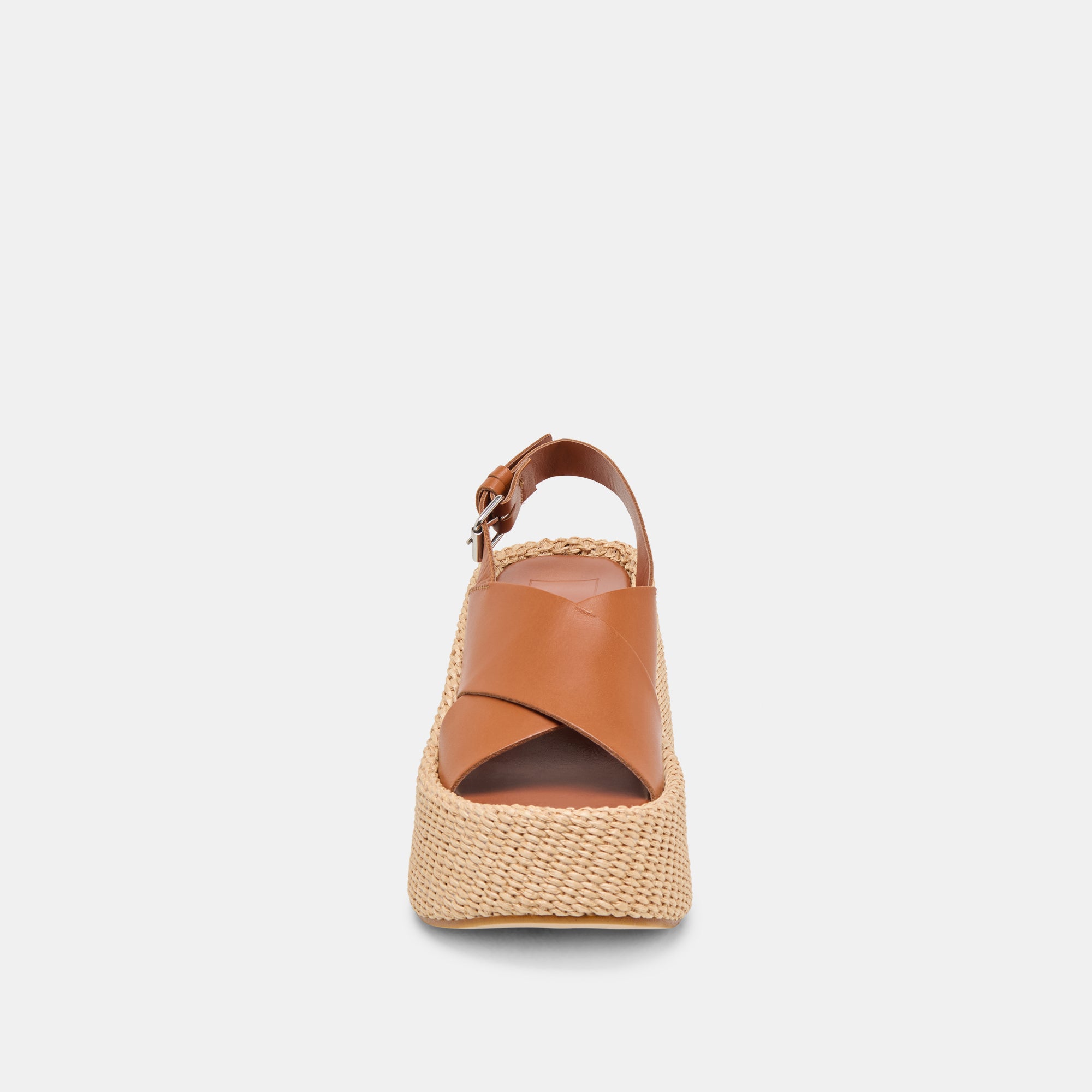 SKYLAR Women's Brown Leather Wedge Sandals - Comfortable Casual & Dressy Shoes for Summer Outfits, Beach, and Office Wear