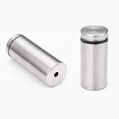 Ochoos 2Pcs 12x20mm Stainless Steel Advertising Nails - Silver Glass Standoff Pins for Signage & Display (Perfect for Retail Displays, Trade Shows & Exhibition Stands)