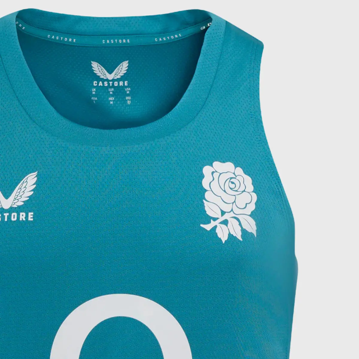 Castore England Rugby Men's Performance Singlet - Breathable Quick-Dry Athletic Shirt for Rugby Training & Matches - Storm Blue Sports Jersey for Gym & Outdoor Activities