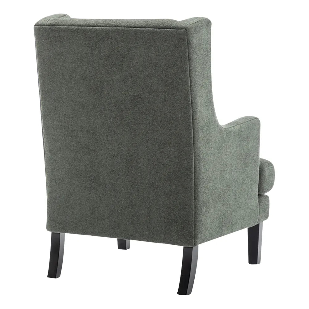 Gable Occasional Chair - Winter Moss Chenille Upholstered Accent Chair for Living Room, Bedroom & Office | Cozy Modern Seating with Soft Fabric