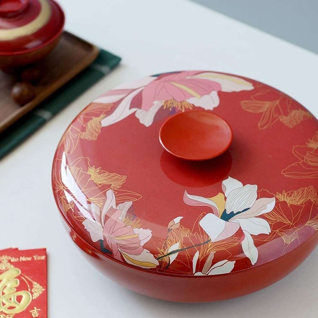 Rotating Dried Fruit Snack Box - 3-Tier Candy Nut Storage Container for Living Room | Chinese New Year Party, Home Decor & Holiday Snack Display