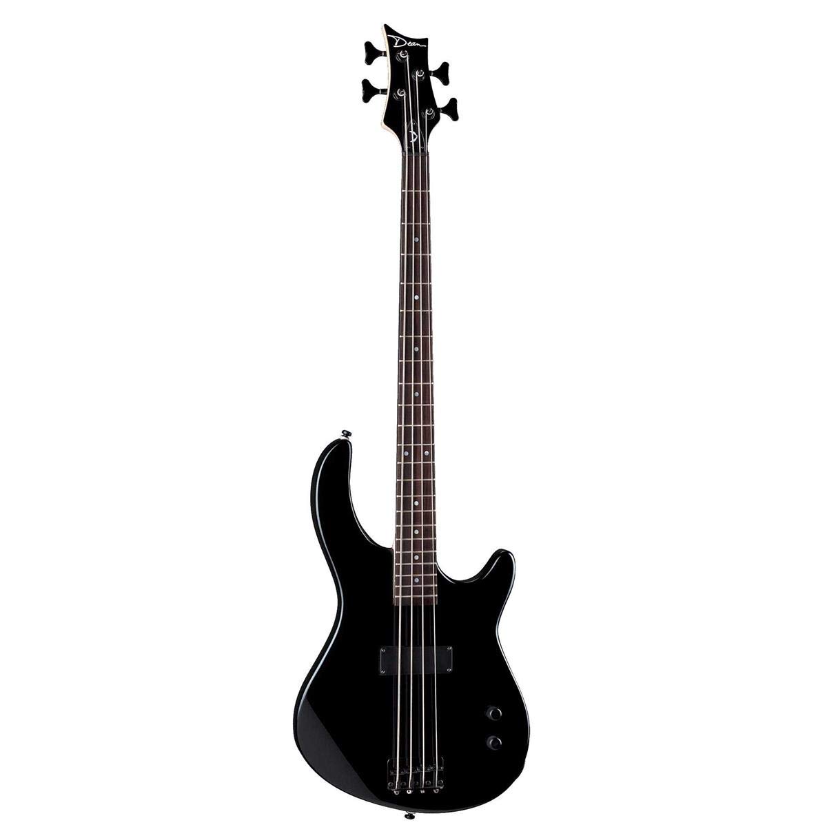 Dean Edge 09 Bass Guitar & Amp Combo Pack - Classic Black Electric Bass with 15W Amplifier, Gig Bag, Tuner, Cable, Strap & Picks - Perfect for Beginners, Practice & Live Performances
