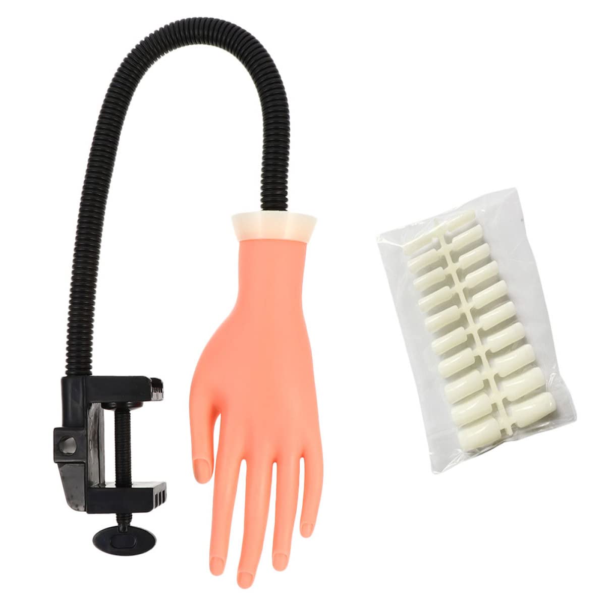 Flexible Mannequin Hand for Nail Training & Acrylic Practice - Salon & Home Use