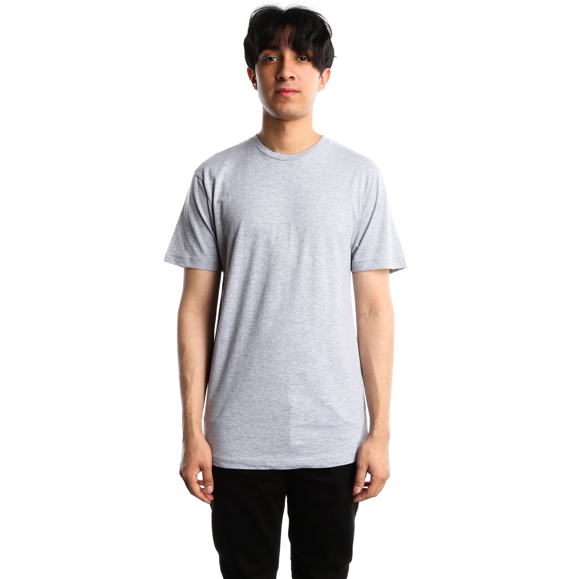 New Star 50/50 Tee - Soft Heather Grey Cotton Blend T-Shirt for Men & Women | Casual Wear, Gym, Lounge & Everyday Comfort