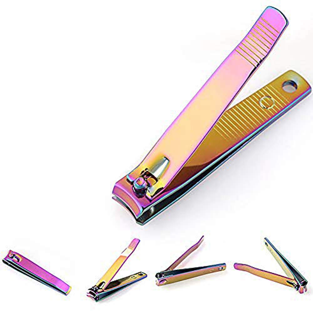 Premium Stainless Steel Chameleon Nail Scissors - False Nail Tips Trimmer & Manicure Clipper for Professional Nail Art | Perfect for Salon, Home Use & DIY Nail Care Accessories