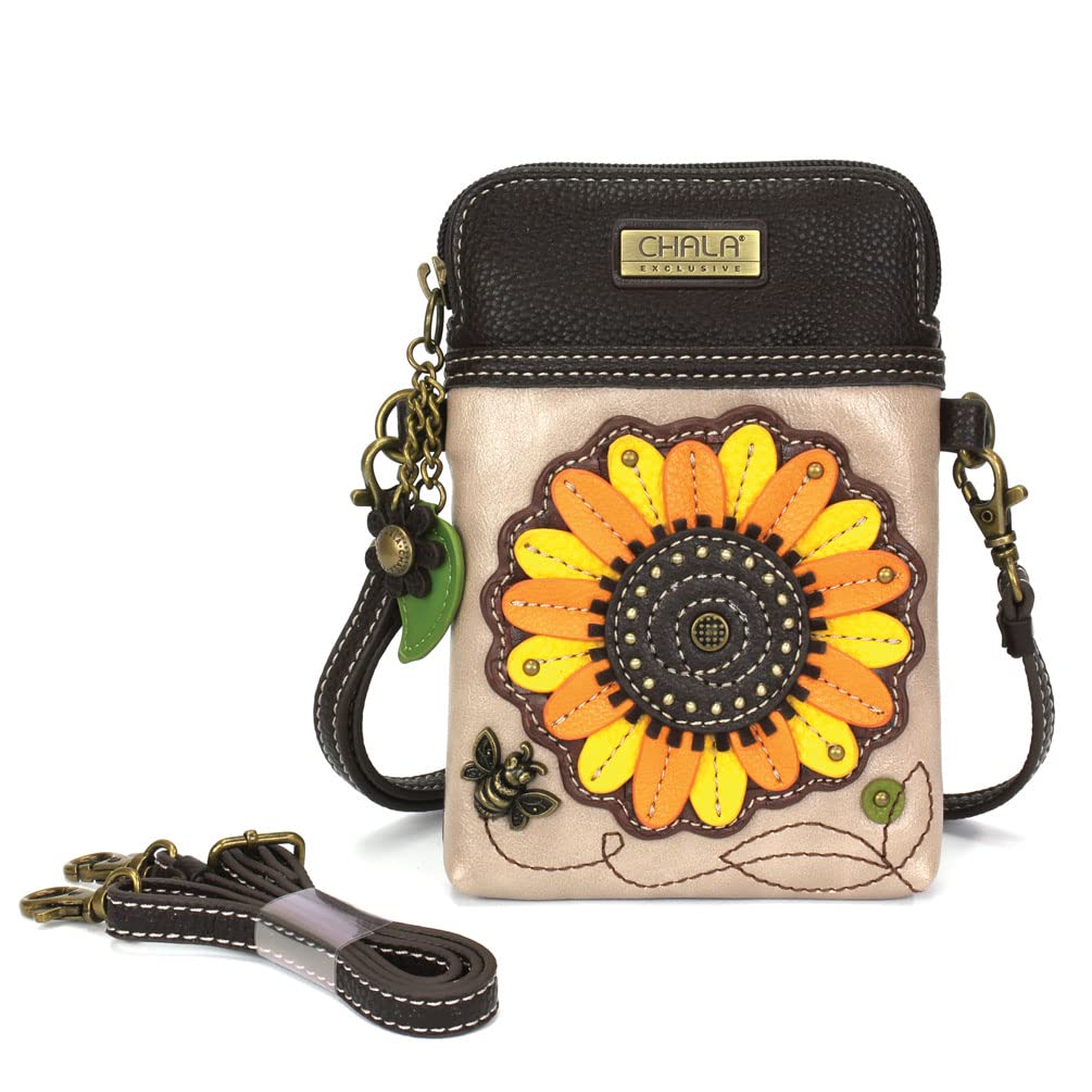 Chala Group Sunflower Print Crossbody Phone Purse - Stylish Floral Handbag for Women, Perfect Gift for Flower Lovers - Ideal for Shopping, Travel & Everyday Use