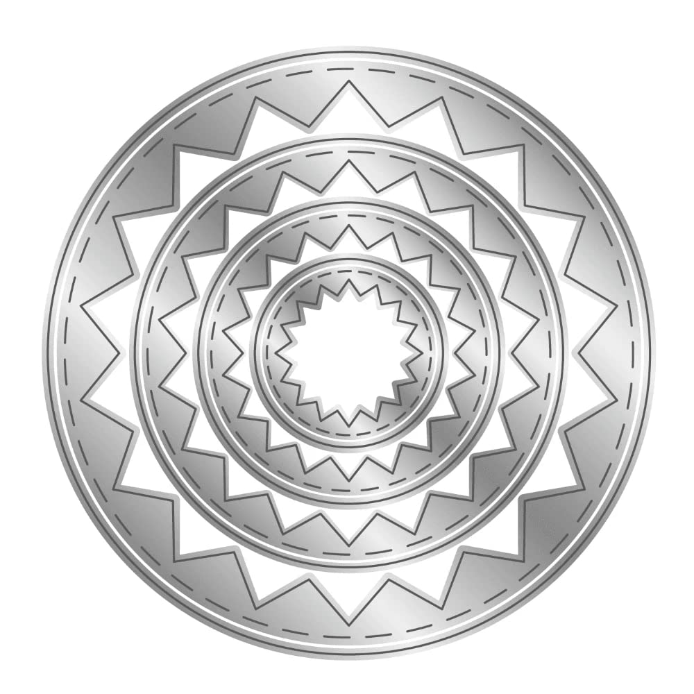 Metal Cutting Dies for Scrapbooking - Zigzag Circle Frame Embossing Stencils for DIY Photo Albums, Greeting Cards, and Paper Crafts | Perfect for Handmade Card Making, Decorative Projects, and Crafting Supplies