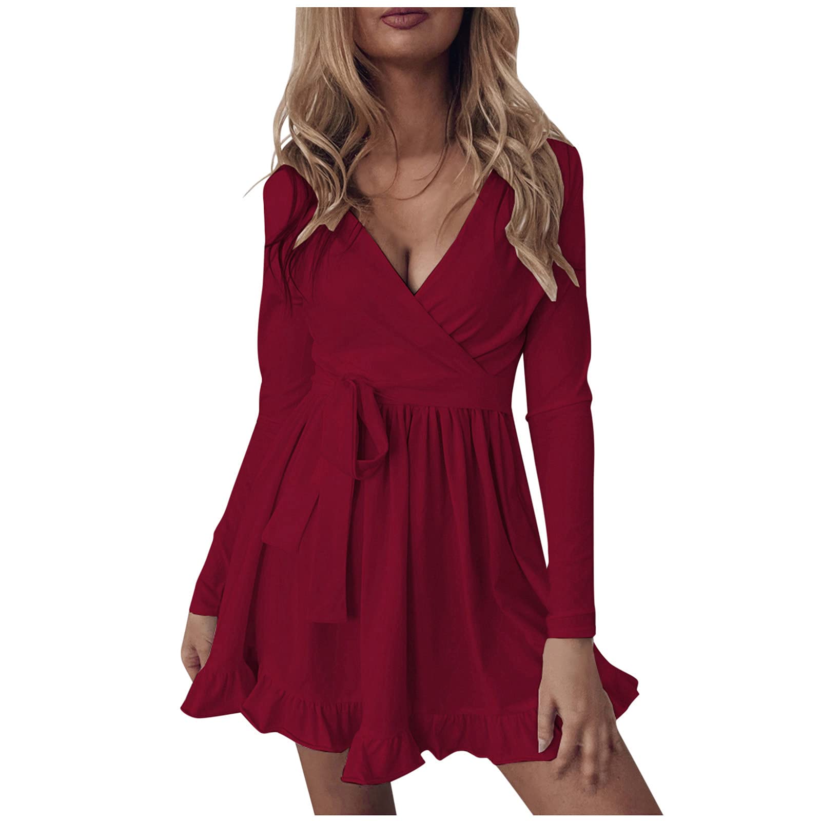 Elegant Retro Swing Dress for Women - Loose Long Sleeve Tunic Dress for Casual & Formal Occasions | Vintage Style Flowy Dress for Parties, Weddings & Office Wear