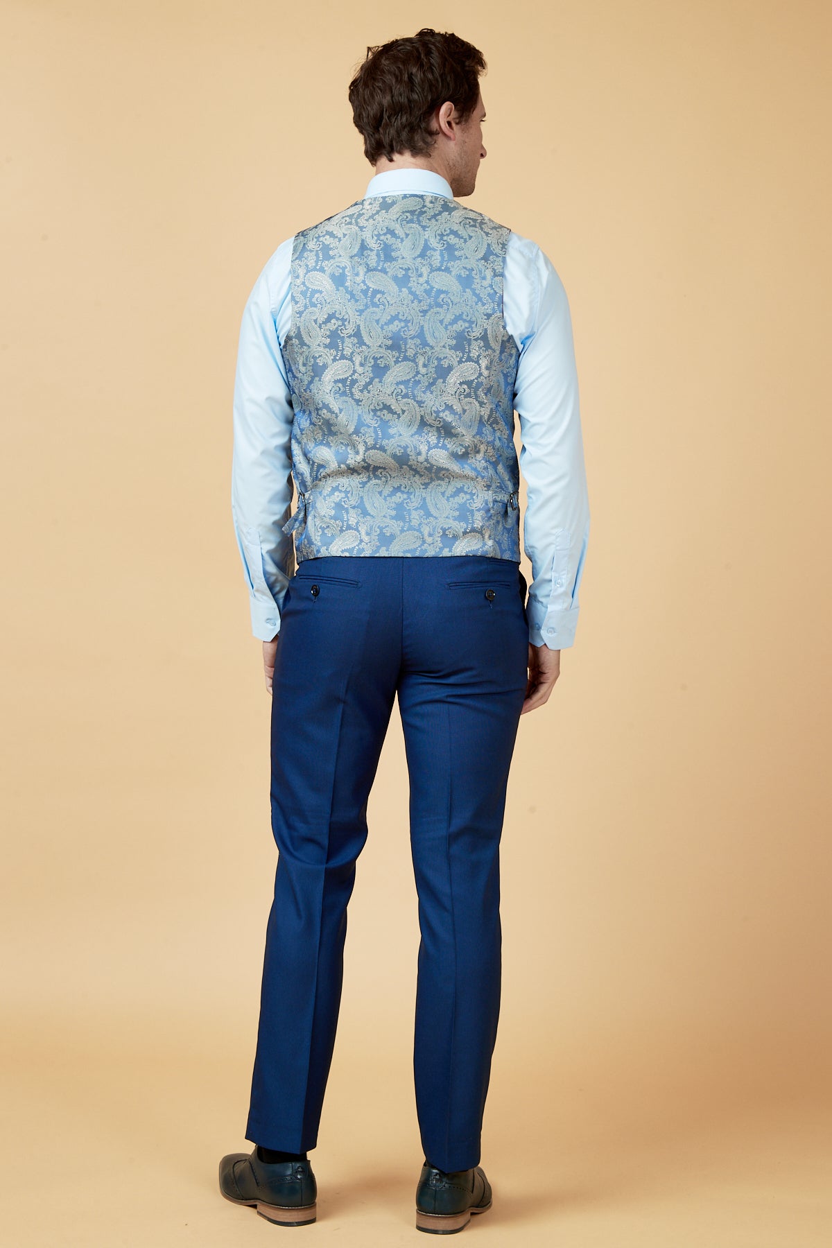 Royal Blue Single Breasted Waistcoat for Men - Elegant Formal Vest for Weddings, Business & Special Occasions