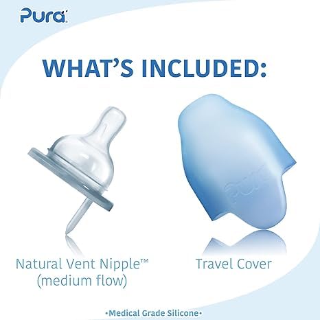 Pura Kiki 7oz/200ml Stainless Steel Insulated Baby Bottle - BPA-Free, MadeSafe Certified, Anti-Colic Design with Silicone Medium-Flow Nipple & Sleeve - Perfect for Infants, Toddlers & Kids - Moss Green | Ideal for On-the-Go Feeding, Daycare & Travel