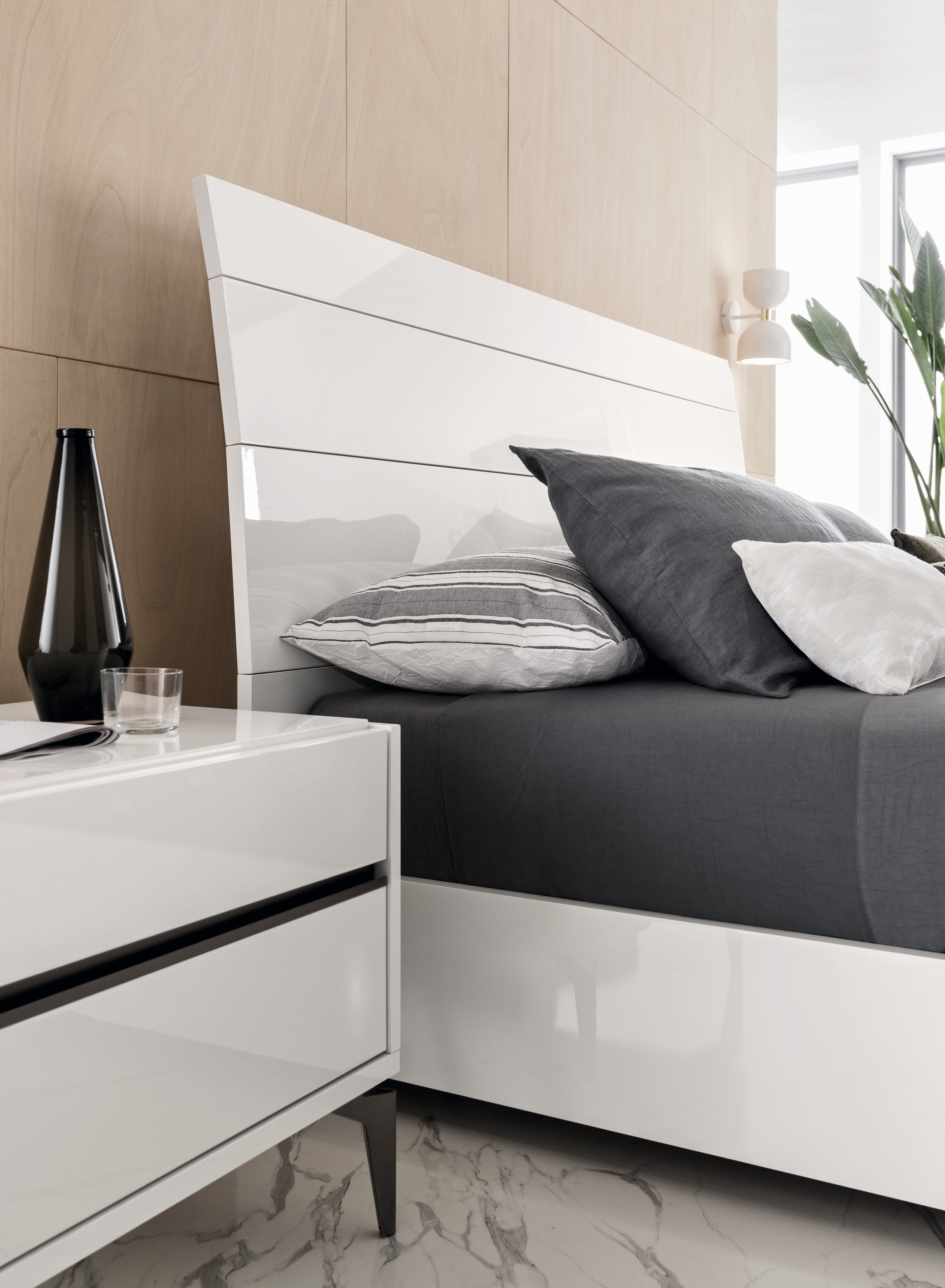 ALF COSTA BLANCA Luxury Bedroom Set - Modern Bed Frame, Nightstand & Dresser Collection for Master Bedroom Decor | Perfect for Home, Apartment & Guest Room Furnishing