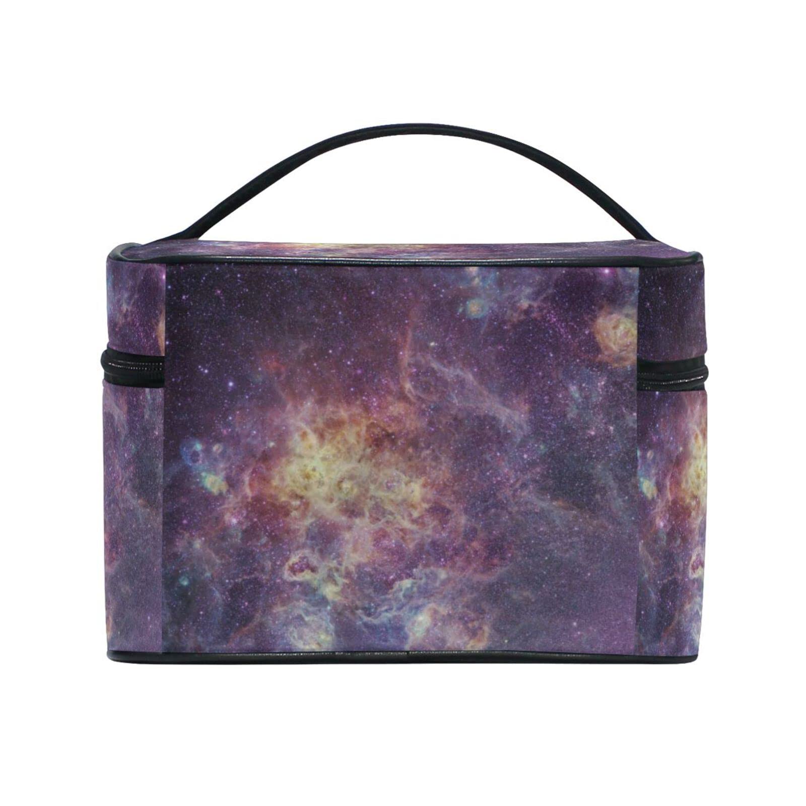 Starry Sky Nebula Cosmetic Bag - Waterproof Makeup Pouch for Women & Girls | Travel Toiletry Organizer with Zipper for Cosmetics, Brushes & Accessories | Perfect for Travel, Gym, Beach & Daily Use
