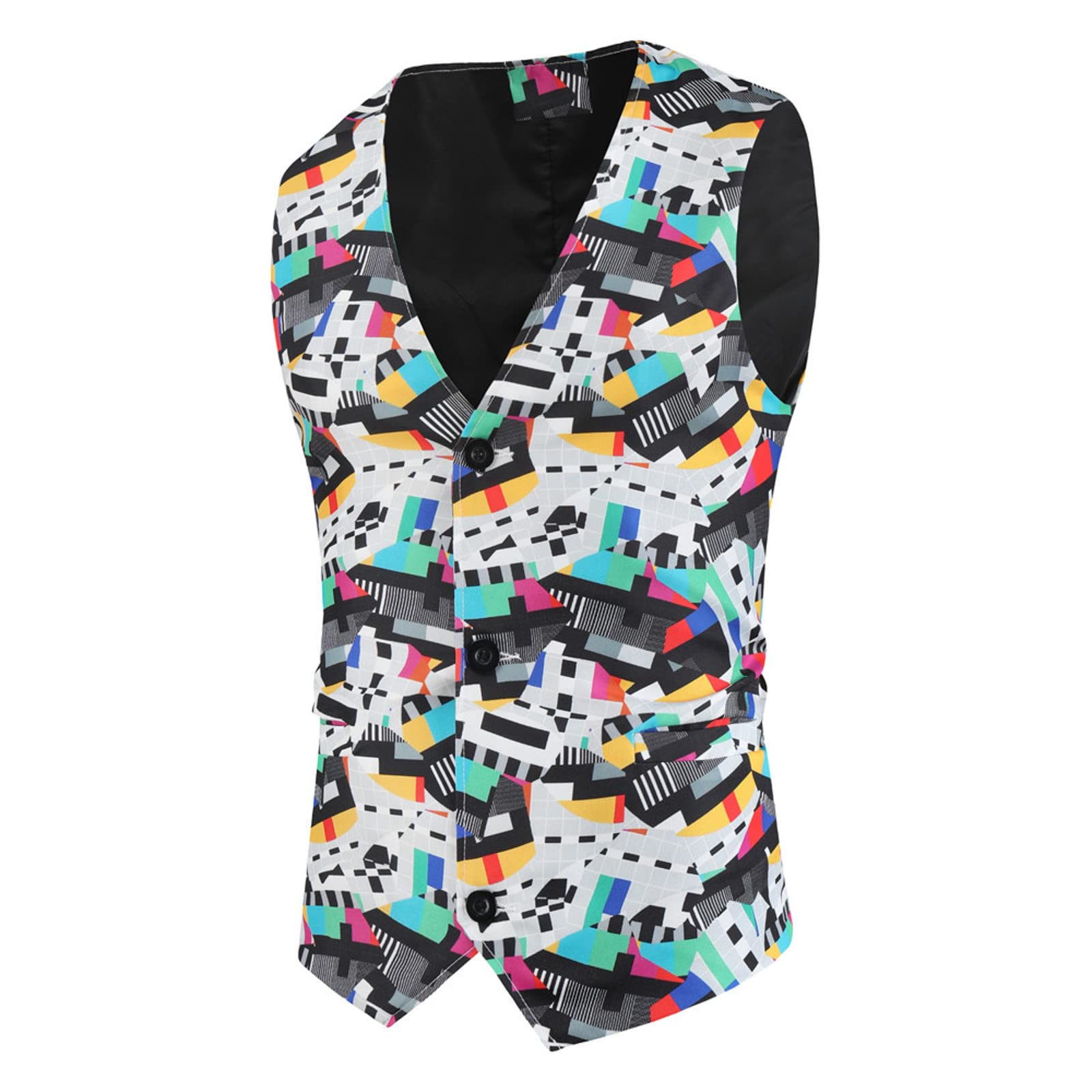 2022 Men's Fashion Tank Tops - Casual Buckle Printed Single-Breasted Suit Vest for Work & Formal Wear | Soft Comfortable Business Attire for Office, Wedding & Special Occasions
