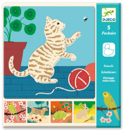Cute Companions Stencil Set - Fun DIY Animal Drawing Templates for Kids & Adults - Perfect for Scrapbooking, Card Making, and Home Decor Projects