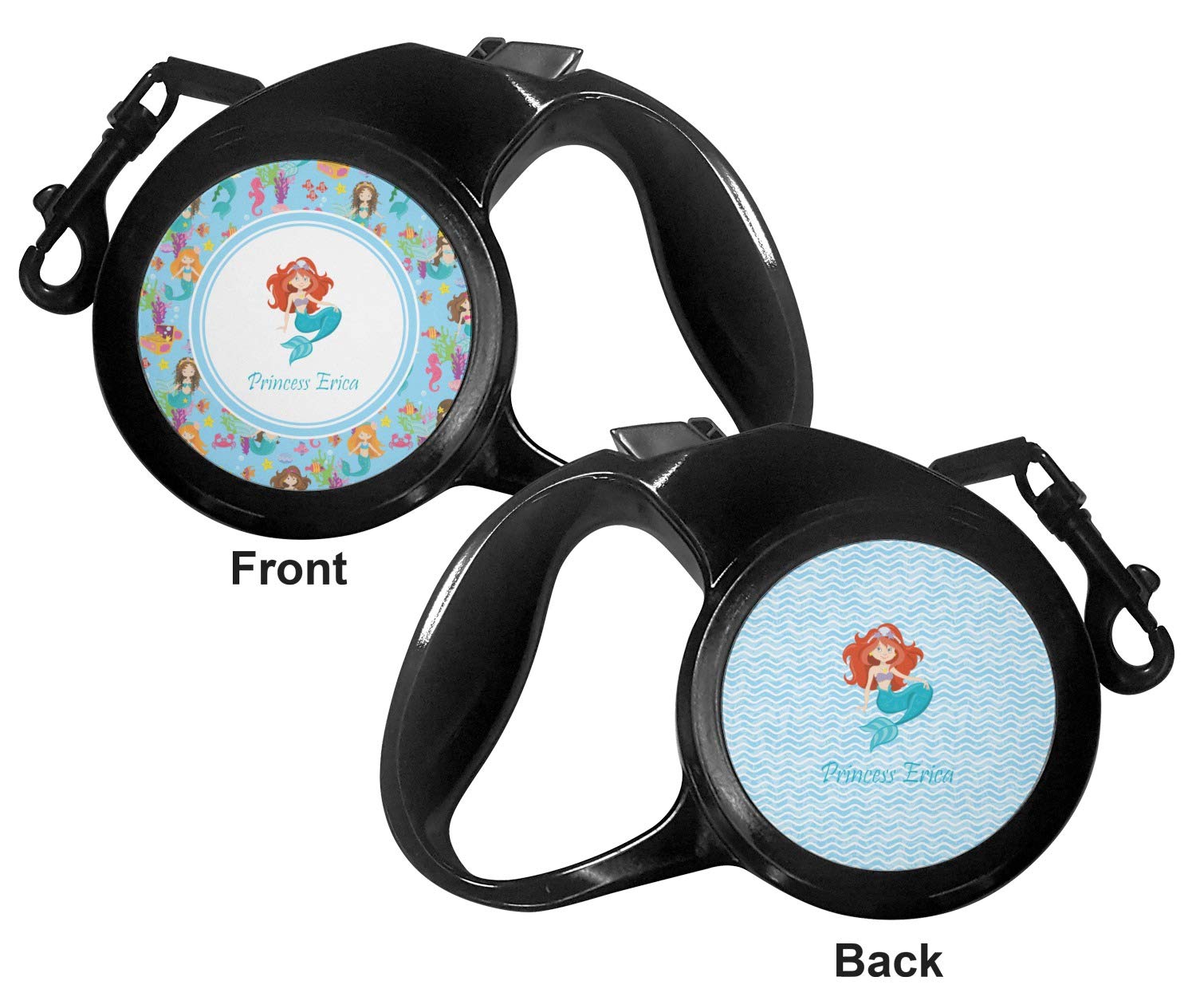Custom Personalized Mermaid Retractable Dog Leash for Small Dogs - Perfect for Beach Walks, Park Adventures & Pet Fashion Accessories