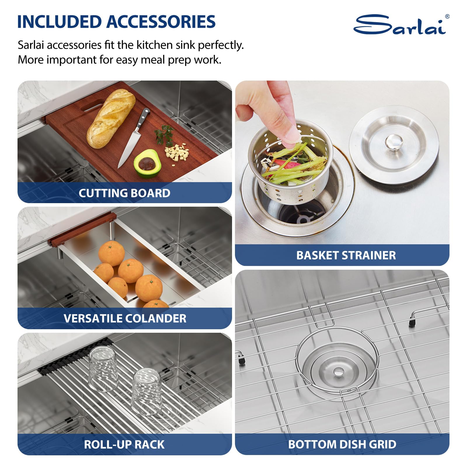 30 x 19 Inch Undermount Double Bowl Stainless Steel Kitchen Sink - 16 Gauge 50/50 Low Divider Two Basin Deep Sink with Accessories | Perfect for Modern Kitchens, Restaurant Prep Areas & Busy Households