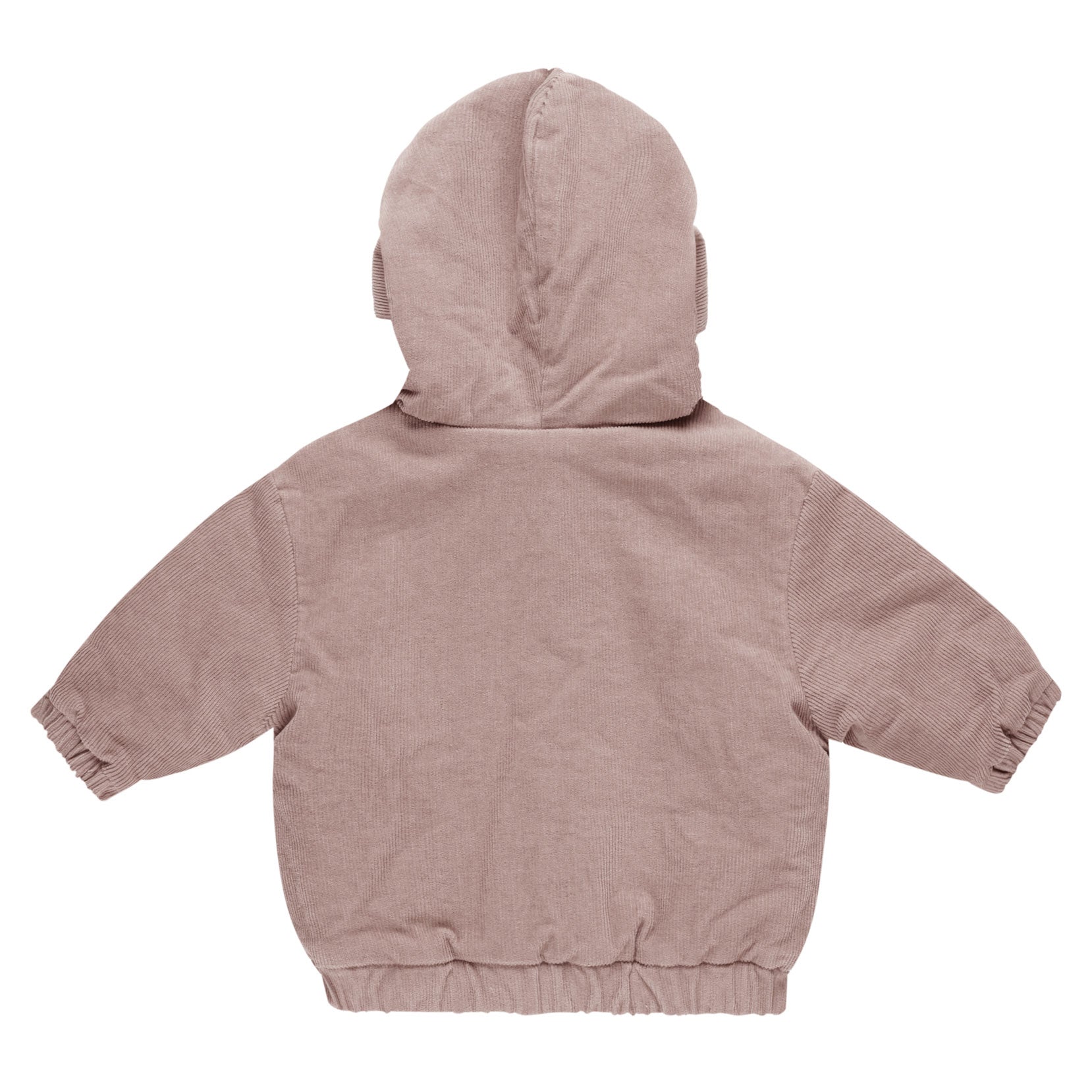 Corduroy Hooded Jacket for Women - Soft Mauve Winter Coat with Pockets | Cozy Outerwear for Casual Wear, Fall & Winter Fashion | FINAL SALE