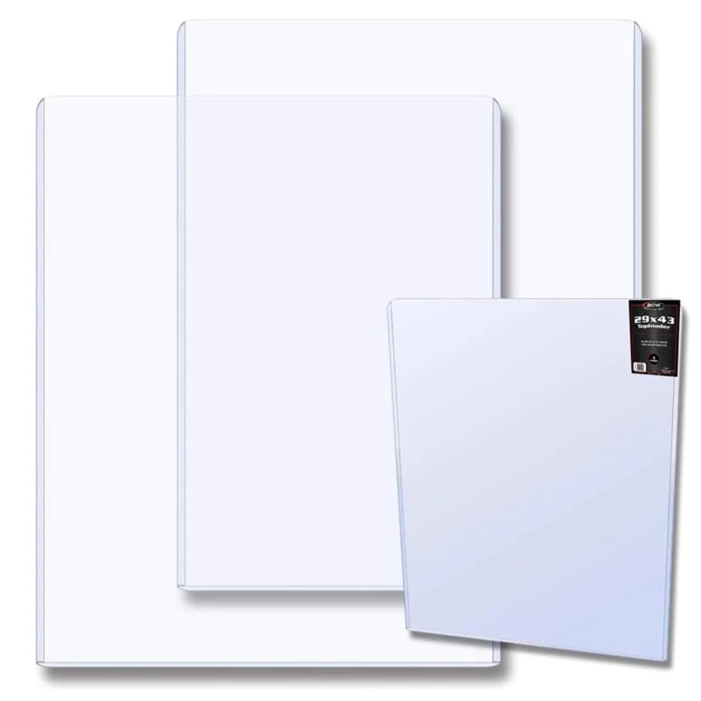 BCW 29x43 Topload Card Holder - Rigid PVC Trading Card Protector for 29x43 Photos, Prints & Documents | Open Short Side Design | Premium Protection for Collectible Cards, Uncut Sheets & Memorabilia | Perfect for Card Grading, Storage & Display