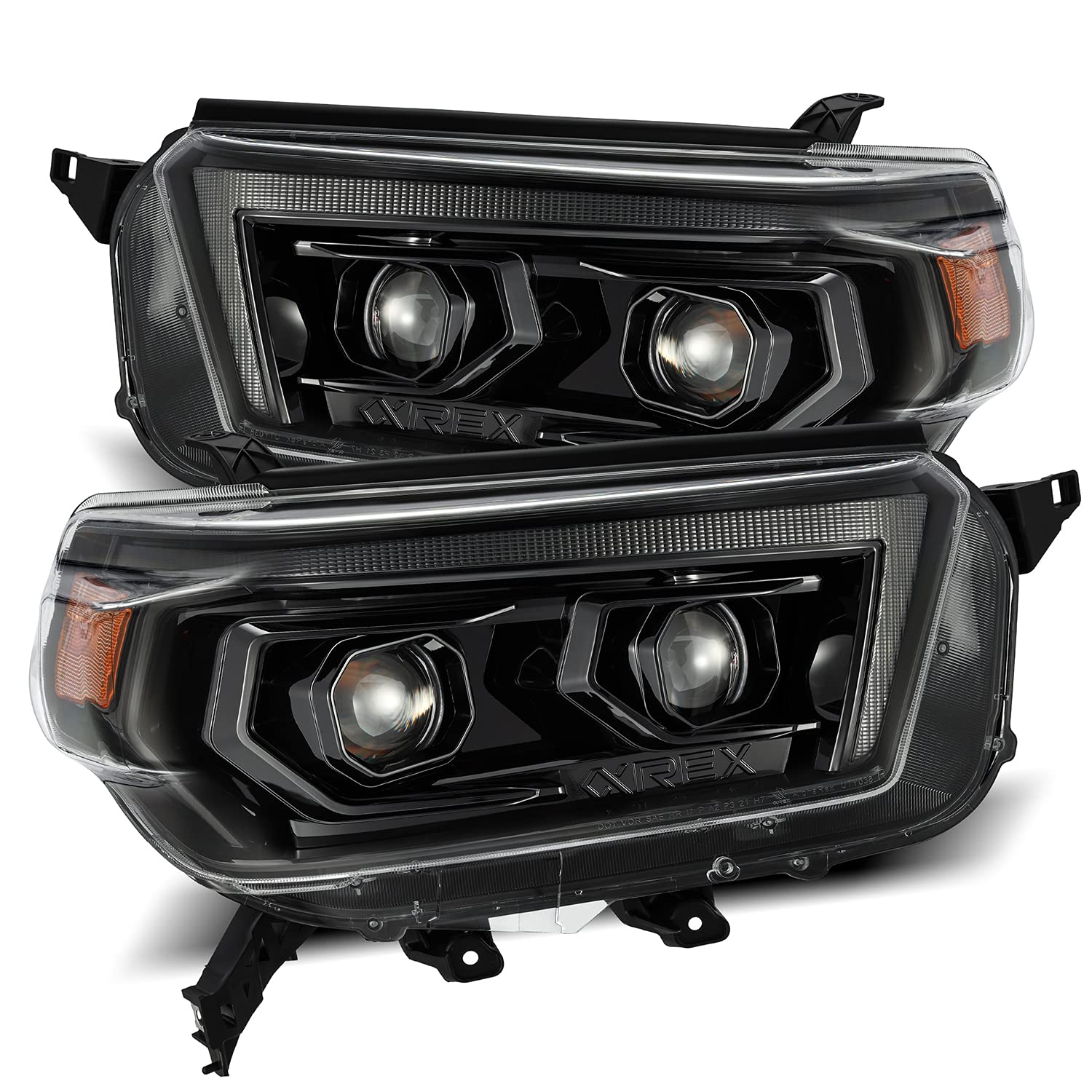 AlphaRex PRO-Series 2010-2013 Toyota 4Runner Projector Headlights - Alpha-Black | Durable LED Headlight Upgrade for Off-Road & Night Driving
