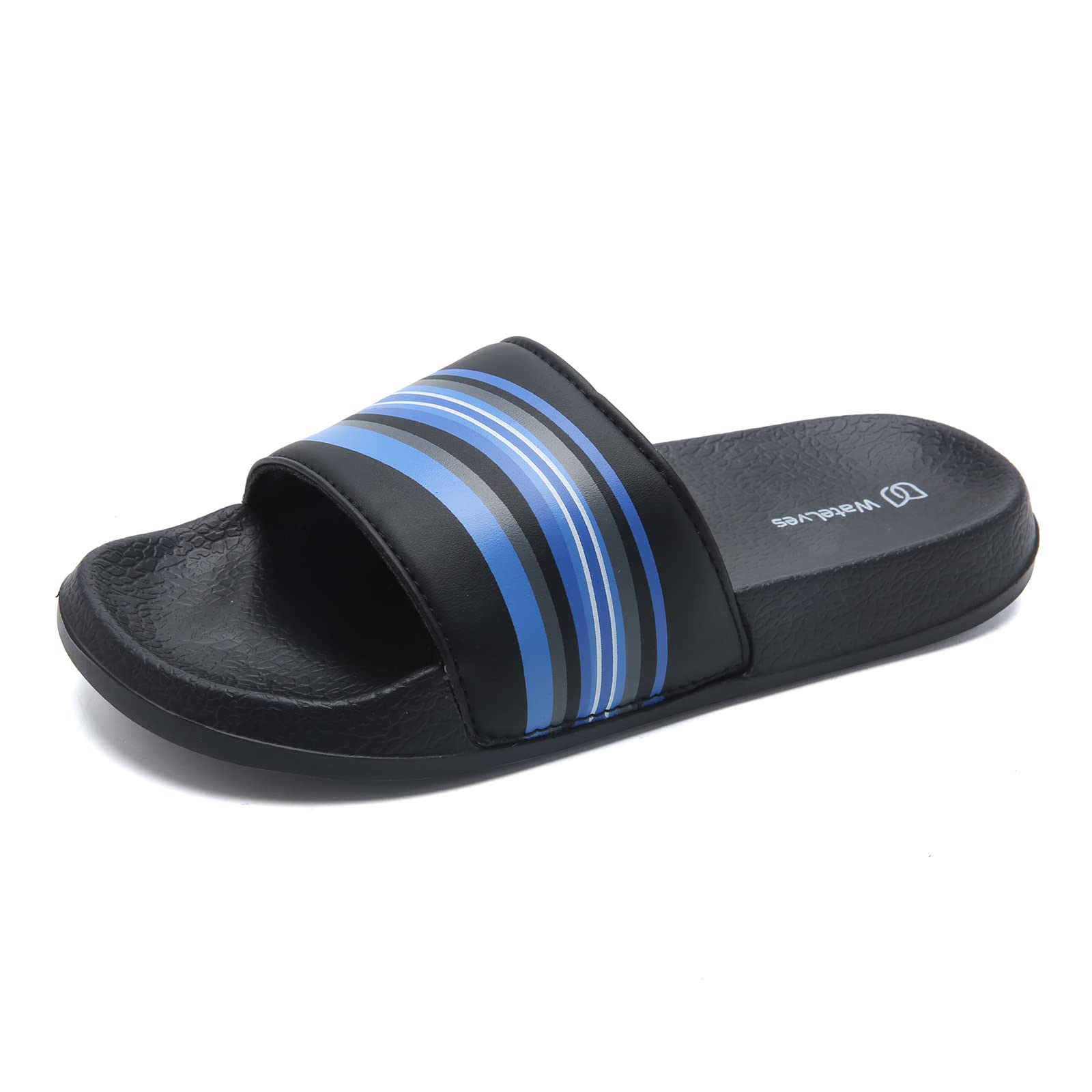 Waterproof Kids Slide Sandals for Boys & Girls - Comfortable Summer Slippers for Outdoor, Beach, Pool & Shower - Non-Slip Toddler & Youth Sizes (Little Kid/Big Kid) - Perfect for Vacation, Water Play & Daily Wear