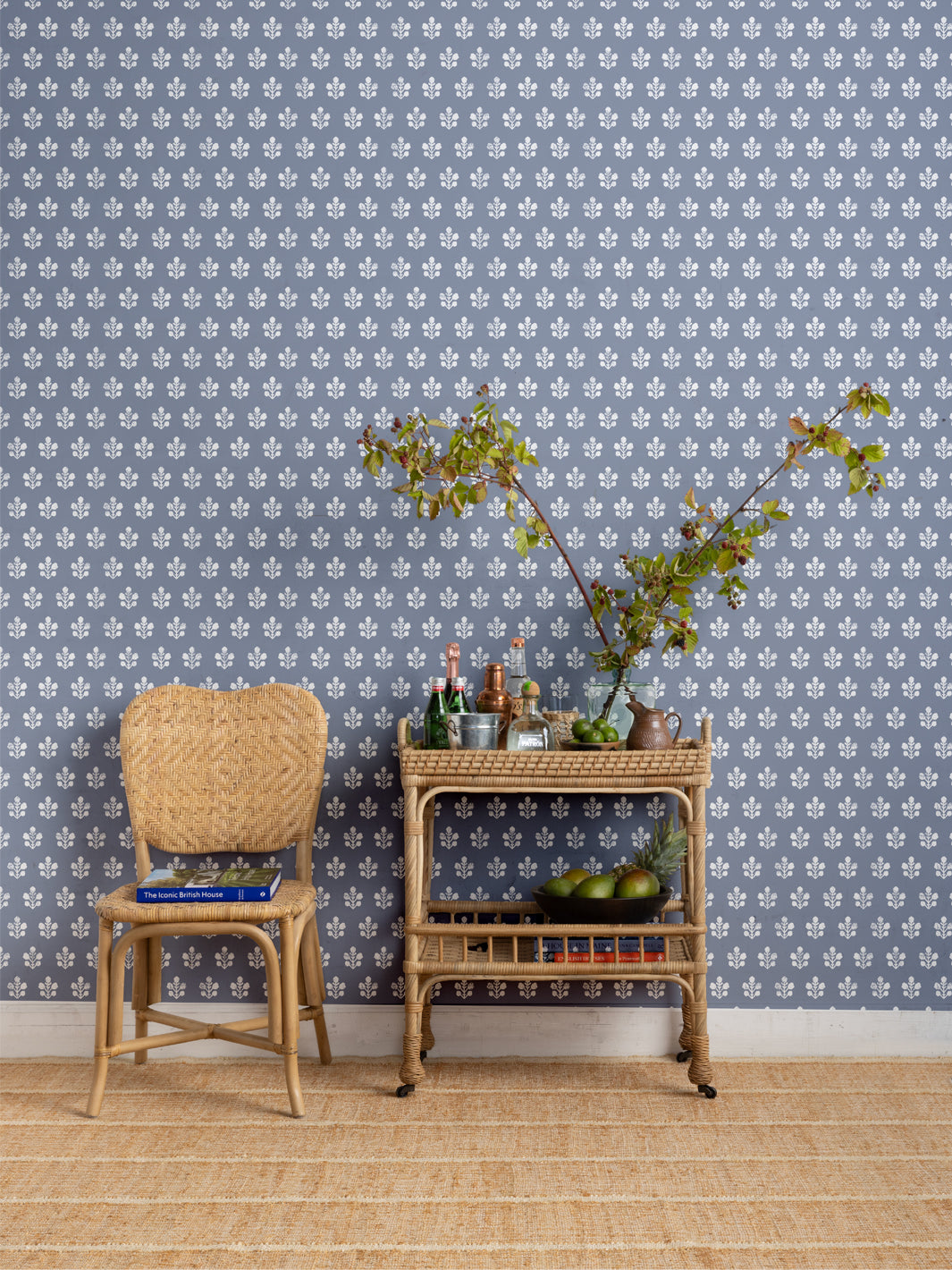 Ensley Slate Wallpaper by Sugar Paper – Premium Peel and Stick Wallpaper for Bedroom, Living Room & Home Decor