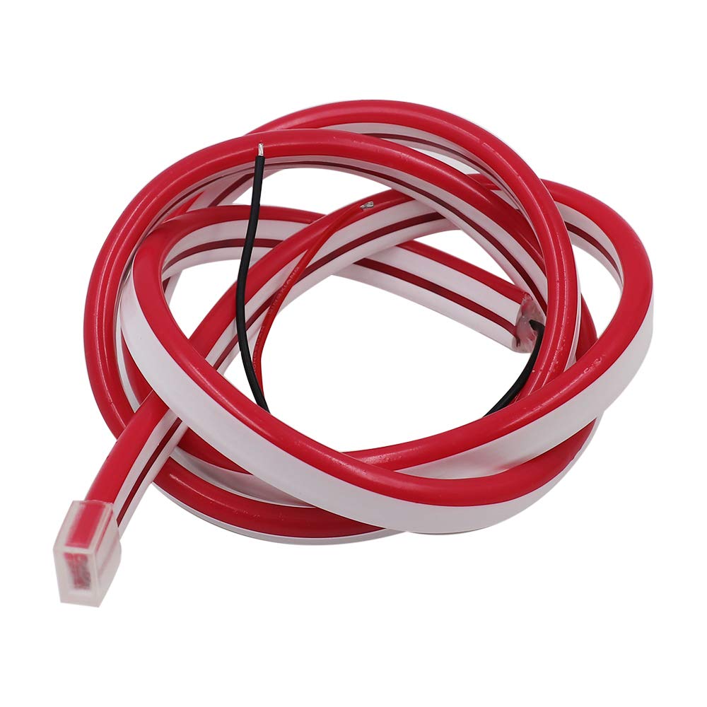 XUNATA 13.4ft Waterproof Red LED Neon Rope Light - 480 SMD 2835 LEDs, Flexible 12V DC Neon Tube for Outdoor Garden, Patio, Party & Holiday Decorations (Christmas, Thanksgiving) - Perfect for Home, Bar, Wedding & Event Lighting