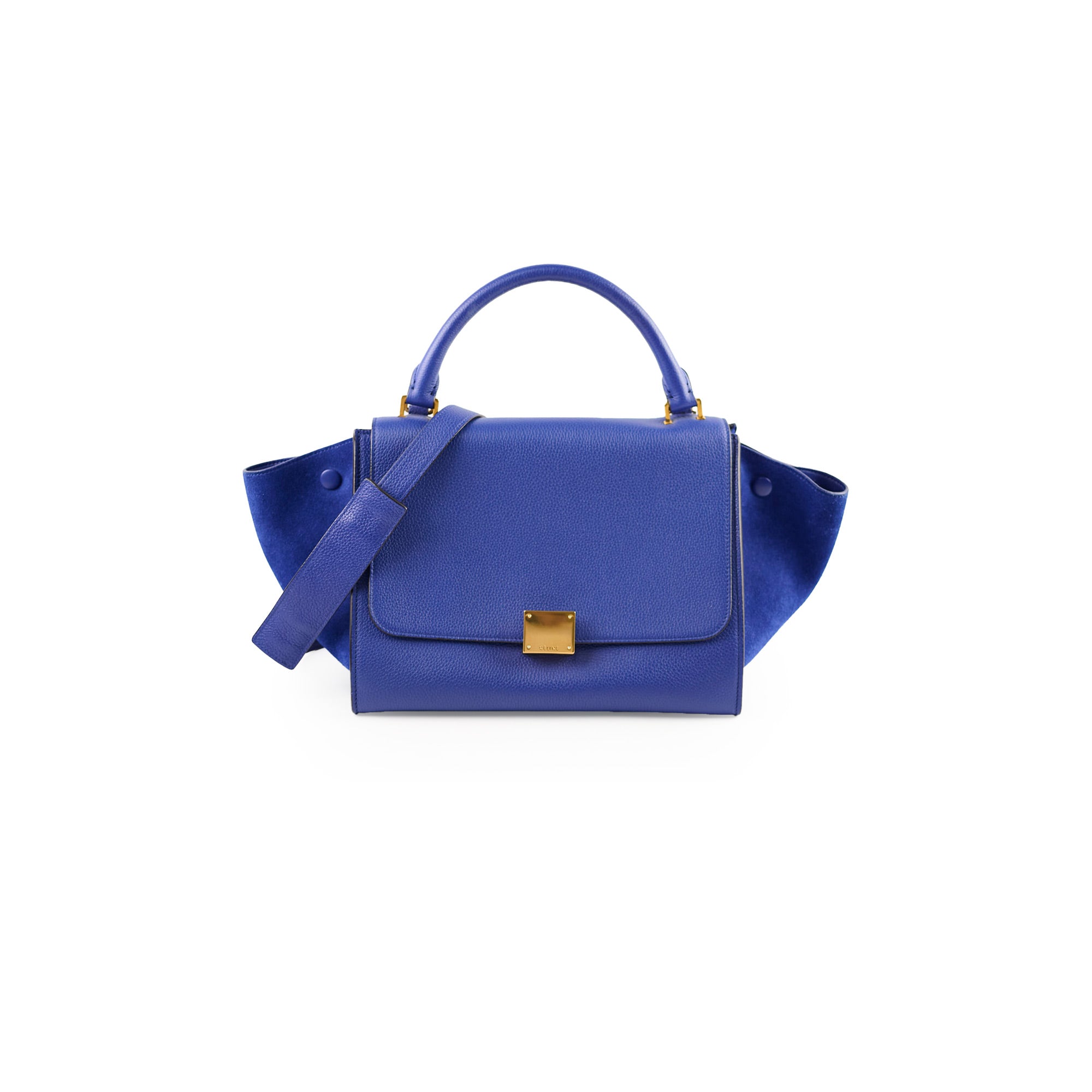 Celine Small Trapeze Bag in Blue | Genuine Leather Crossbody Purse for Women | Perfect for Work, Travel & Evening Events