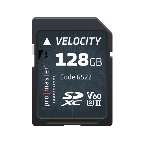 Promaster Velocity SDXC 128GB Memory Card - High Speed UHS-I U3 Class 10 for DSLR Cameras, Drones & 4K Video Recording - Perfect for Photography, Videography & Action Cameras