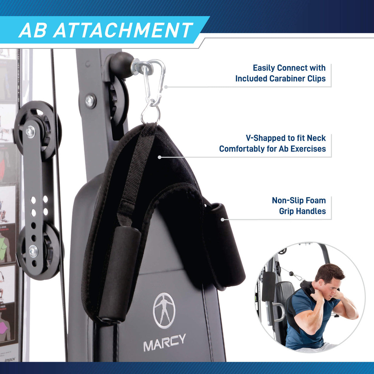 Marcy 150lb Stack Home Gym System MWM-4965SC - Strength Training Equipment for Full Body Workout at Home | Perfect for Small Spaces & Home Fitness